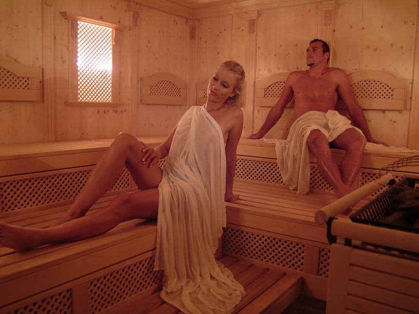 Finnische Sauna im Wellnessbereich