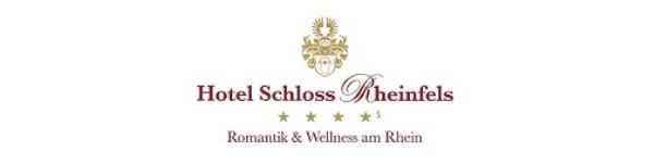 Weißes Logo des Hotel Schloss Rheinfels